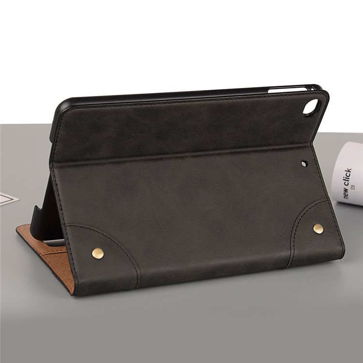 Retro Style Matte Wallet Stand Leather Smart Cover for iPad mini 4 / mini (2019) 7.9 inch - Black-9