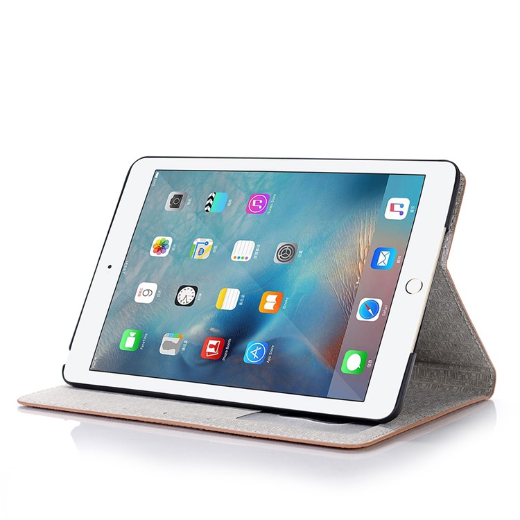Map Pattern Wallet Stand Smart Leather Shell for iPad mini 4 / mini (2019) 7.9 inch - Light Yellow-3