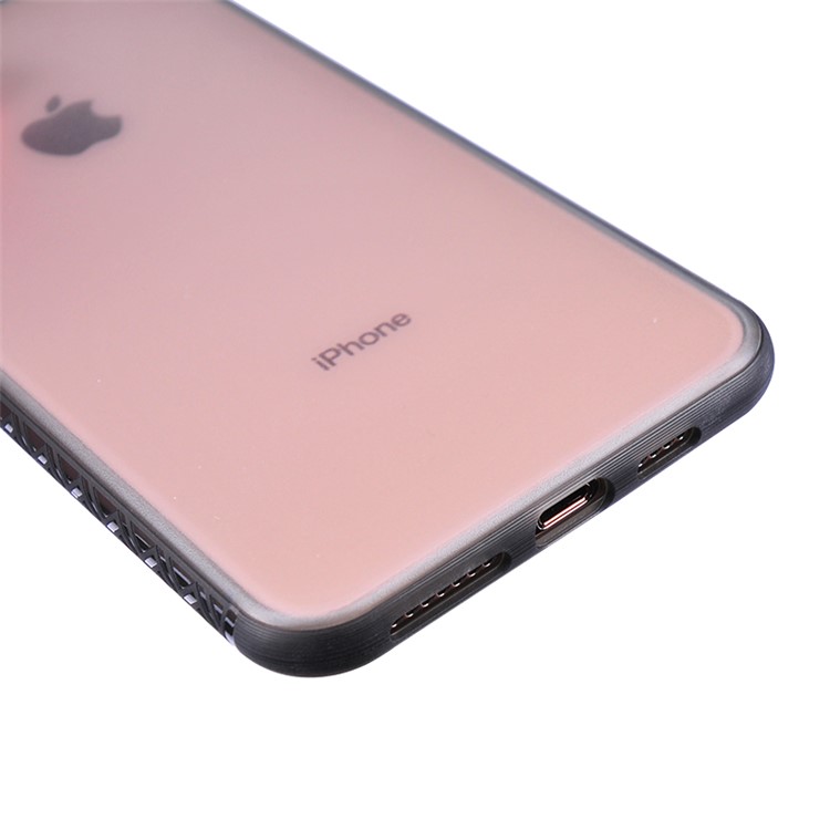 Matte Translucent PC + TPU Hybrid Phone Case for iPhone X / iPhone Xs - Pink-4