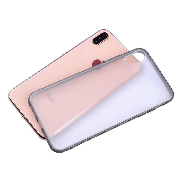 Matte Translucent PC + TPU Hybrid Phone Case for iPhone X / iPhone Xs - Pink-5