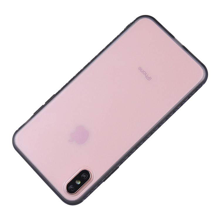 Matte Translucent PC + TPU Hybrid Phone Case for iPhone X / iPhone Xs - Pink-7