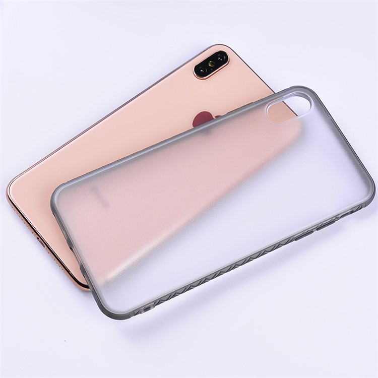 Matte Translucent PC + TPU Hybrid Phone Case for iPhone XS Max 6.5 inch - Pink-15