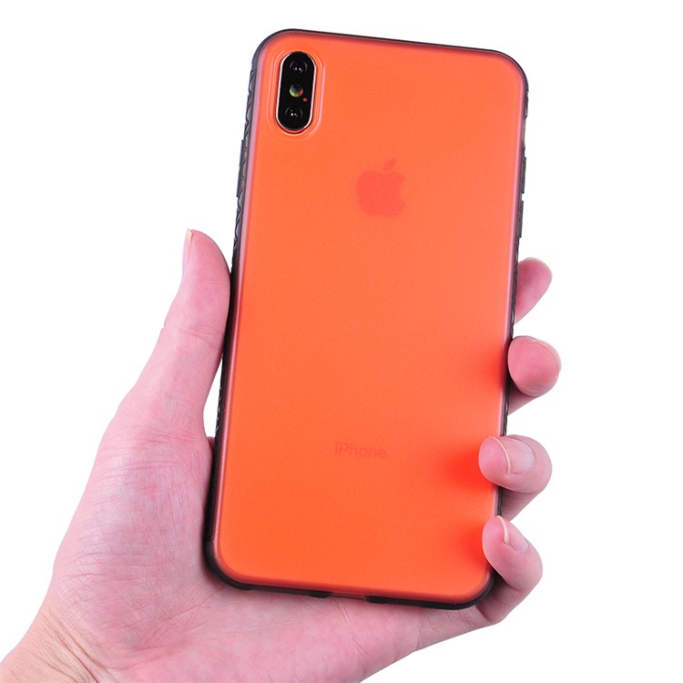 

Матовый Полупрозрачный Чехол Для ПК + ТПУ Гибридный Телефон Для Iphone XS Макс 6,5 Дюймов - Оранжевый, iPhone XS Max