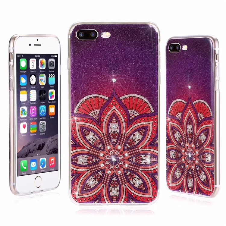 

Mandala Flash Series Phone Back Case for iPhone 7/8 Plus 5.5 inch - Mandala-Dark Purple, iPhone 7 Plus