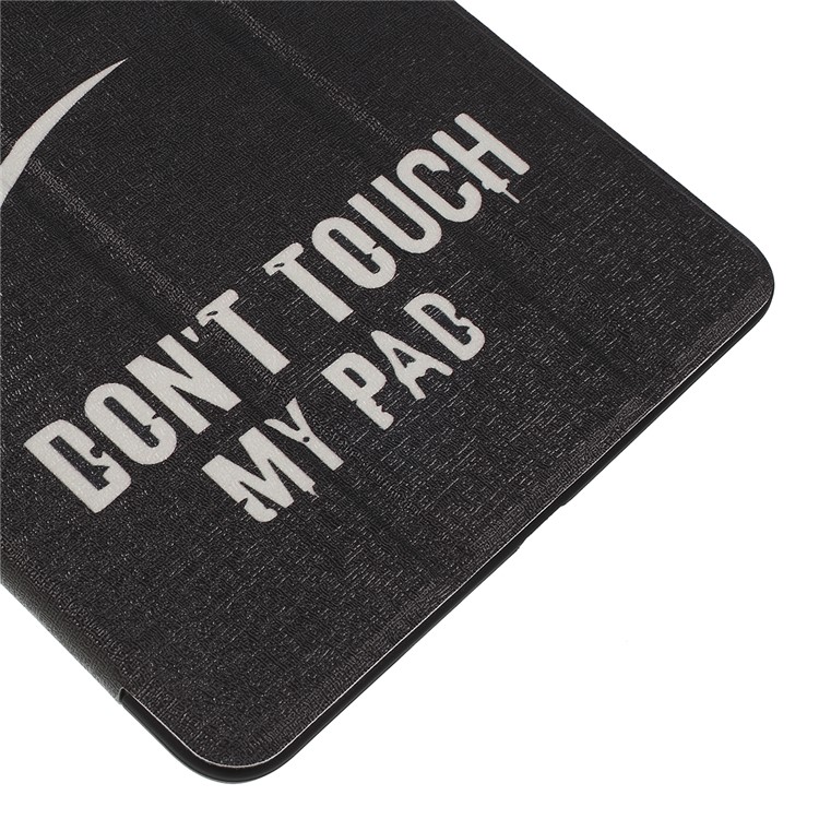 Pattern Printing Tri-fold Leather Stand Shell Cover Casing for iPad mini (2019) 7.9 inch - Do not Touch My Pad-5