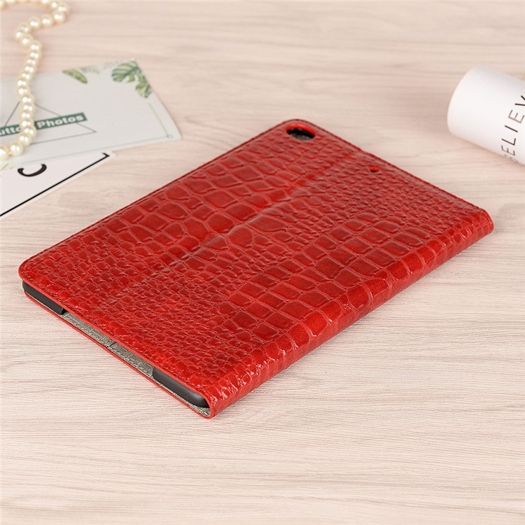 Crocodile Skin Wallet Stand Leather Tablet Case for iPad mini (2019) 7.9 inch/mini 4/3/2/1 - Red-7