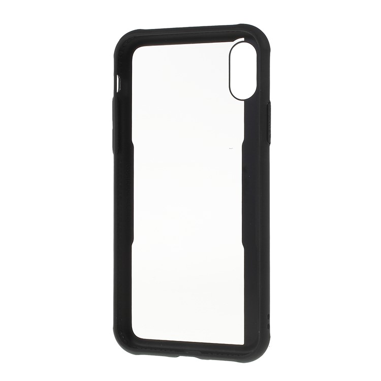 BENKS Series Silicone + Glass Phone Casing for iPhone XS/X 5.8 inch - Transparent Black-6