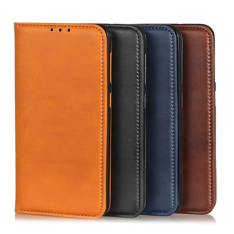 Auto-absorbierte Split Leather Wallet Case Für IPhone 11 Pro Max. 6.5 Zoll (2019) - Schwarz