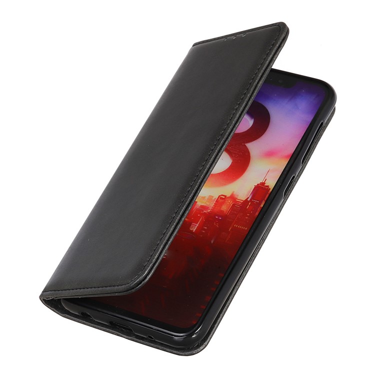 Auto-absorbed Split Leather Wallet Case for iPhone (2019) 6.5-inch - Black-6