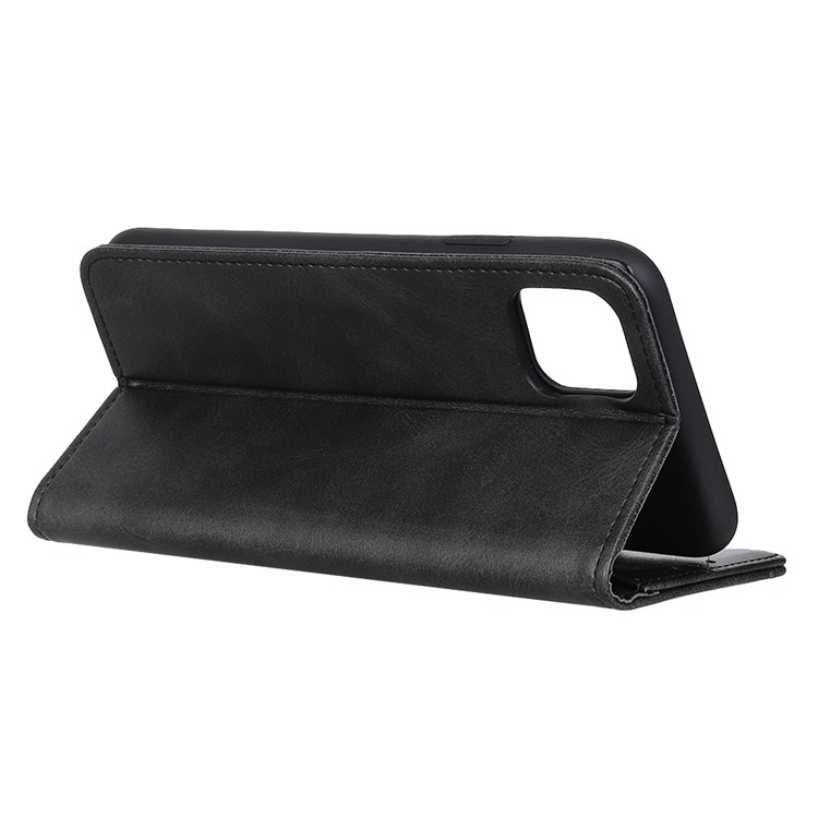 Auto-absorbierte Split Leather Wallet Case Für IPhone 11 Pro Max. 6.5 Zoll (2019) - Schwarz