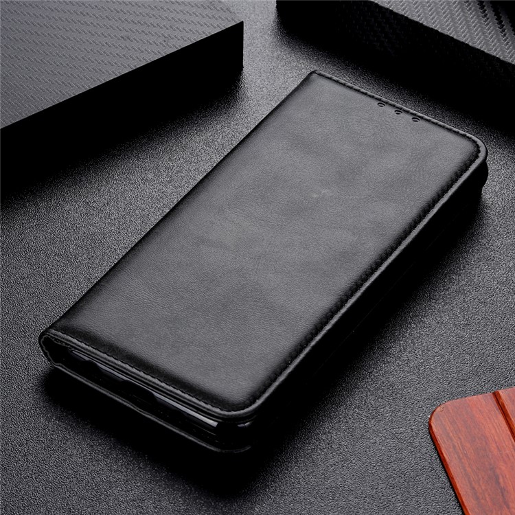 Auto-absorbierte Split Leather Wallet Case Für IPhone 11 Pro Max. 6.5 Zoll (2019) - Schwarz