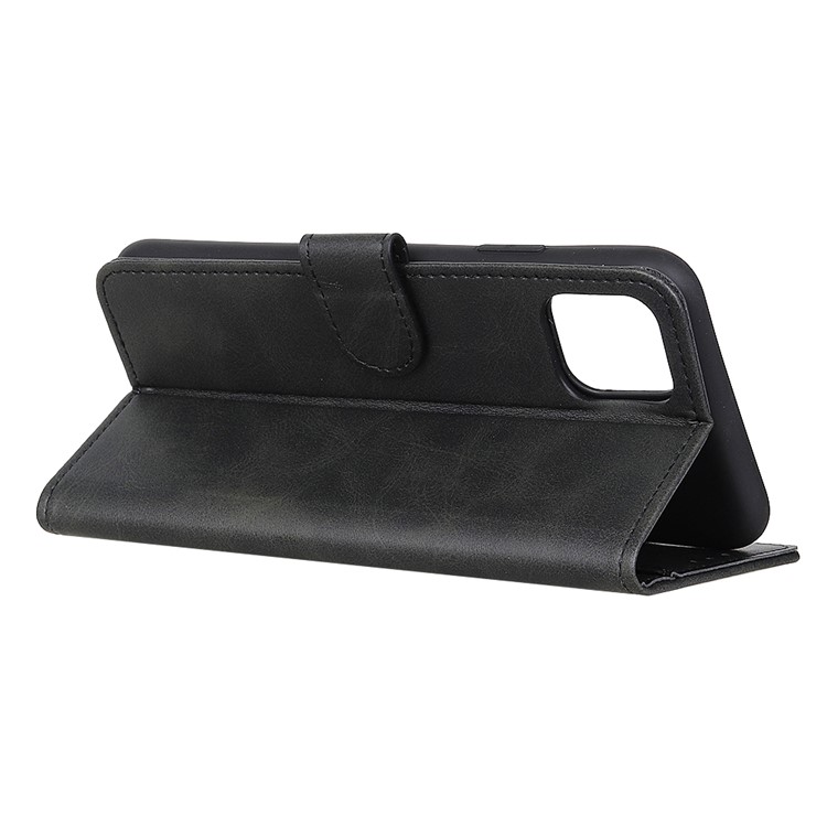 Matte Skin Wallet Leather Stand Phone Shell for iPhone (2019) 6.5-inch - Black-4