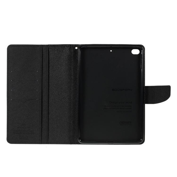 MERCURY GOOSPERY PU Leather Wallet Tablet Shell for iPad mini (2019) 7.9 inch/mini 4/mini 3/mini 2/mini - All Black-10