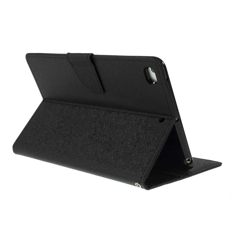 MERCURY GOOSPERY PU Leather Wallet Tablet Shell for iPad mini (2019) 7.9 inch/mini 4/mini 3/mini 2/mini - All Black-8