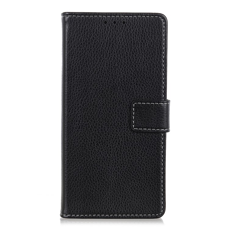 Litchi Skin Leather Wallet Stand Case for iPhone (2019) 6.1-inch - Black-2