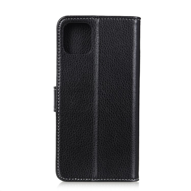 Litchi Skin Leather Wallet Stand Case for iPhone (2019) 6.1-inch - Black-3
