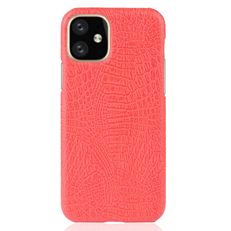 Crocodile Texture PU Leather Phone Case for iPhone (2019) 6.1-inch - Red-1