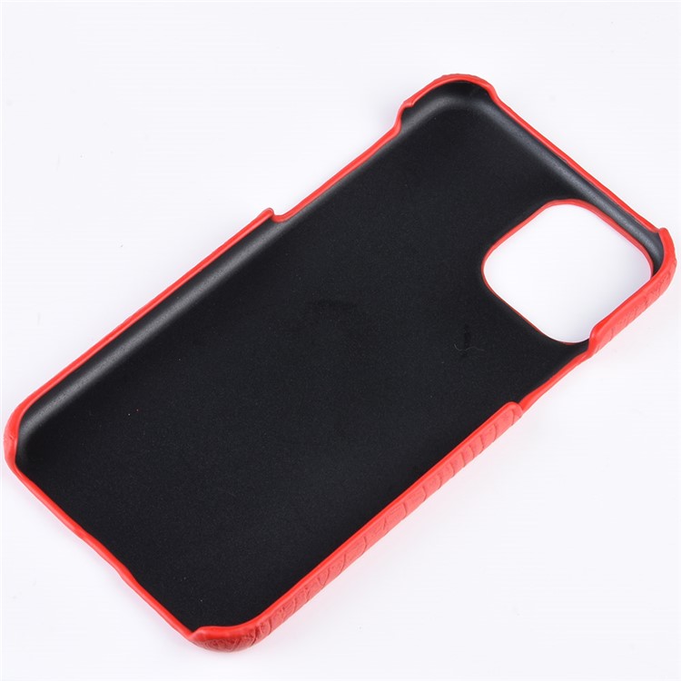 Crocodile Texture PU Leather Phone Case for iPhone (2019) 6.1-inch - Red-2