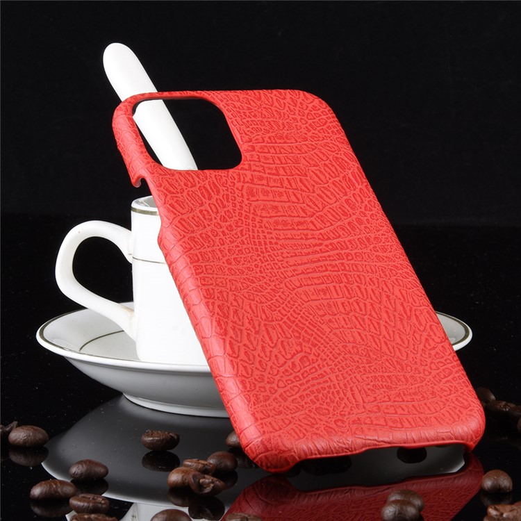 Crocodile Texture PU Case de Teléfono de Cuero Para Iphone 11 6.1 Pulgadas (2019) - Rojo-5