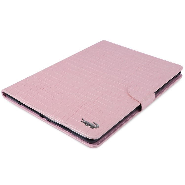 Crocodile Skin Leather Wallet Tablet Case Cover for iPad 9.7-inch (2018)/9.7-inch (2017)/Air 2/Air - Pink-3