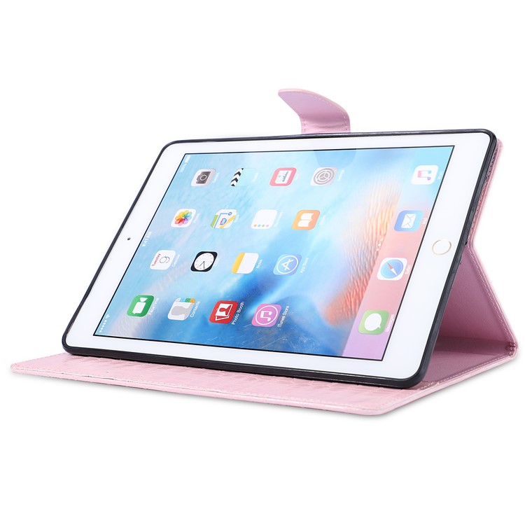 Crocodile Skin Leather Wallet Tablet Case Cover for iPad 9.7-inch (2018)/9.7-inch (2017)/Air 2/Air - Pink-4