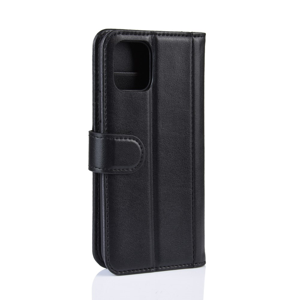 Genuine Split Leather Phone Cover for iPhone (2019) 6.5-inch - Black-7
