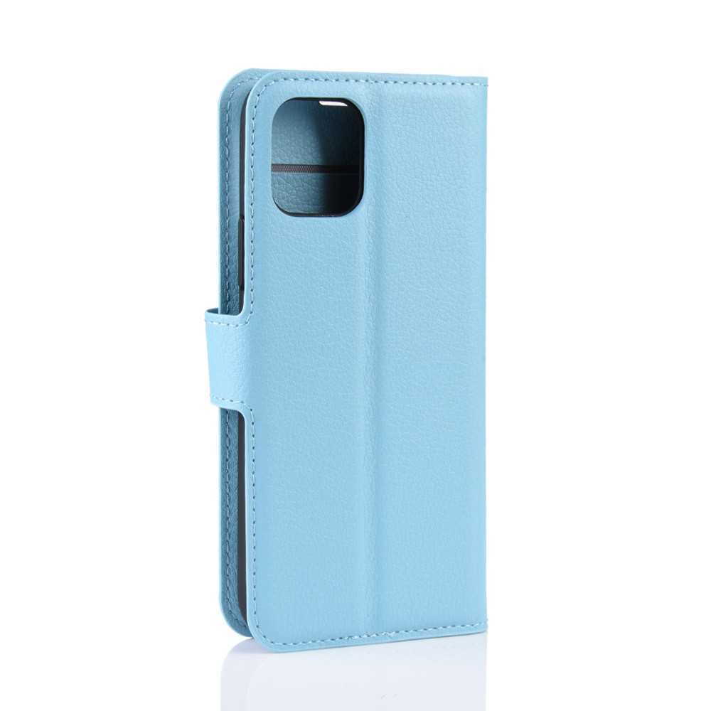 Lichia Pele Carteira Estojo De Couro Para Iphone (2019) 5,8 Polegadas - Bebê Azul-6