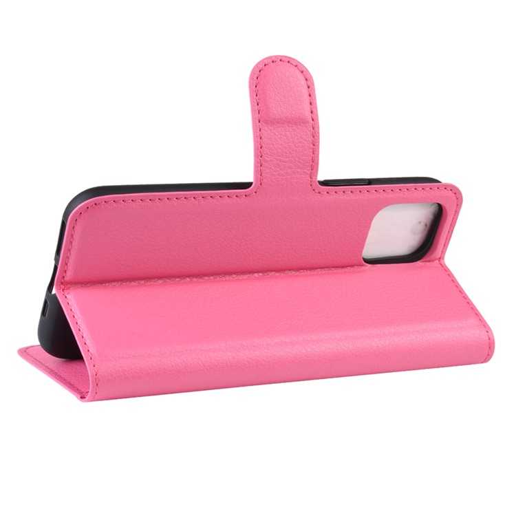 Lichia Pele Carteira Estojo De Couro Para Iphone (2019) 5,8 Polegadas - Rosa-5