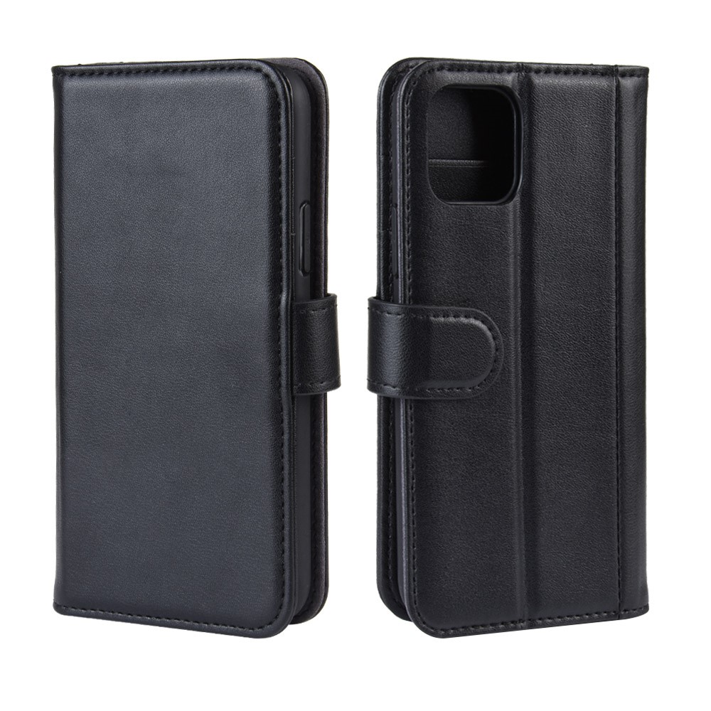 Genuine Split Leather Phone Cover for iPhone (2019) 5.8-inch - Black-8