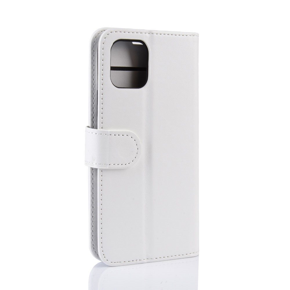 Pu En Cuir Stand Portefeuille Couverture De Téléphone Pour IPhone 11 Pro 5.8 Pouces (2019) - Blanche