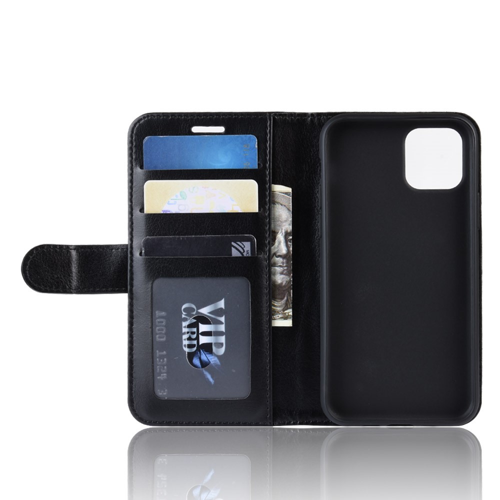 PU Leather Stand Wallet Flip Phone Cover for iPhone 11 Pro 5.8 inch (2019) - Black-4