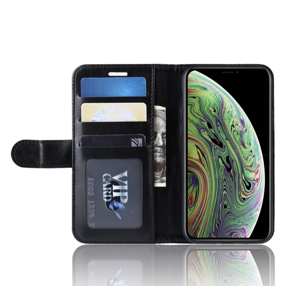 PU Leather Stand Wallet Flip Phone Cover for iPhone 11 Pro 5.8 inch (2019) - Black-5