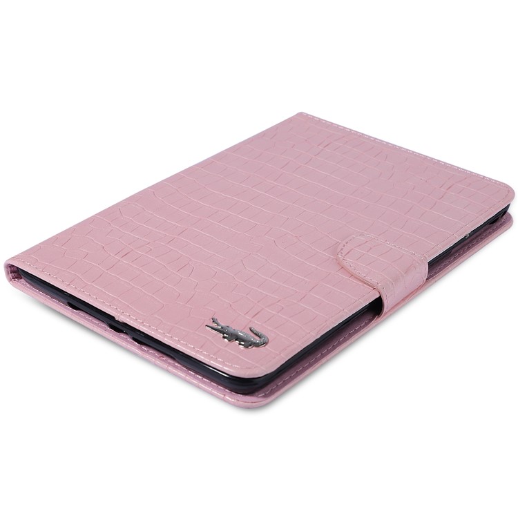 Crocodile Skin Leather Wallet Tablet Cover Case for iPad mini (2019) 7.9 inch/mini 4/3/2/1 - Pink-3