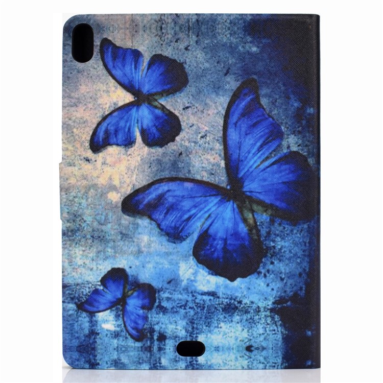 Shock-proof Pattern Printing Card Slot Stand PU Leather Tablet Casing for iPad Pro 11-inch (2018) - Blue Butterflies-3