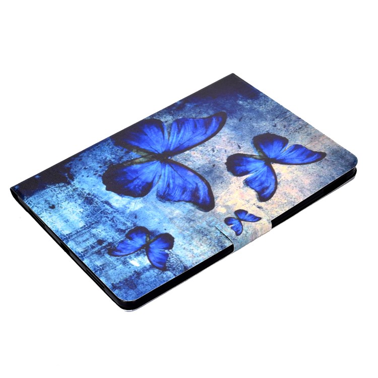 Shock-proof Pattern Printing Card Slot Stand PU Leather Tablet Casing for iPad Pro 11-inch (2018) - Blue Butterflies-5