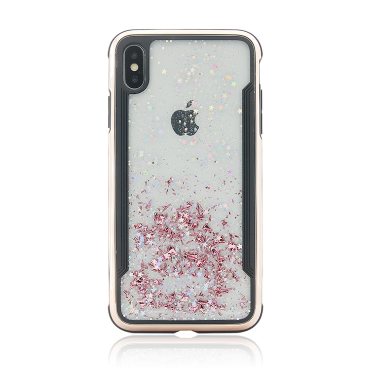 PC+TPU Shiny Glittery Phone Case for iPhone X / XS - Rose-2