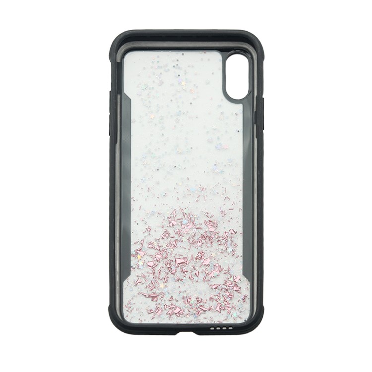 PC+TPU Shiny Glittery Phone Case for iPhone X / XS - Rose-3