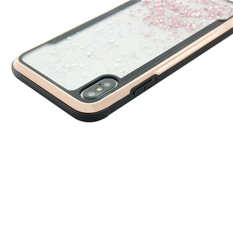 PC+TPU Shiny Glittery Phone Case for iPhone X / XS - Rose-5