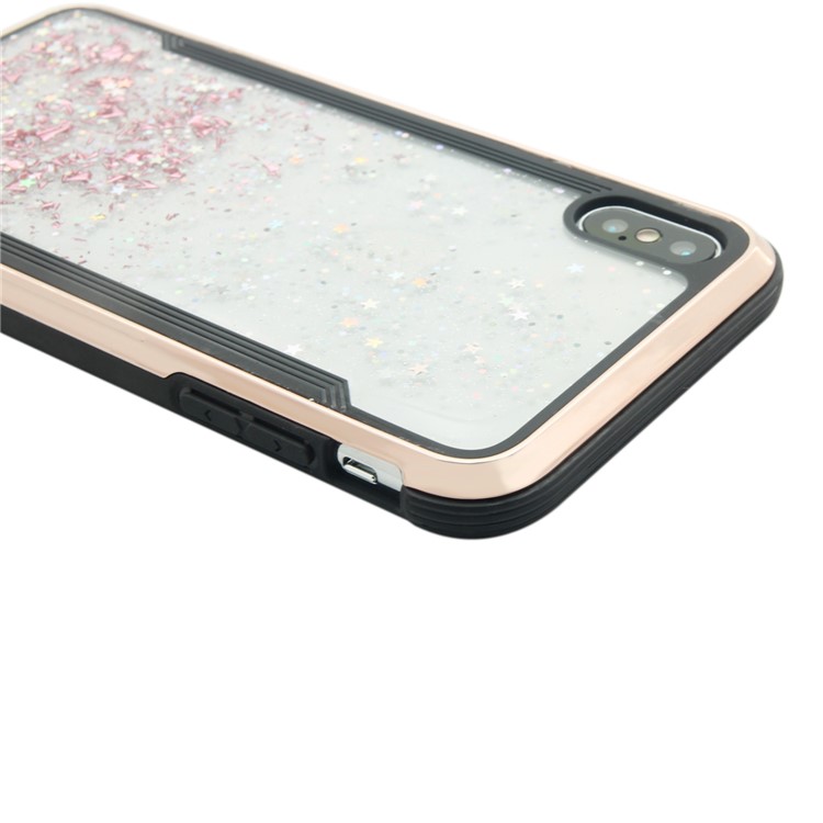 PC+TPU Shiny Glittery Phone Case for iPhone X / XS - Rose-6