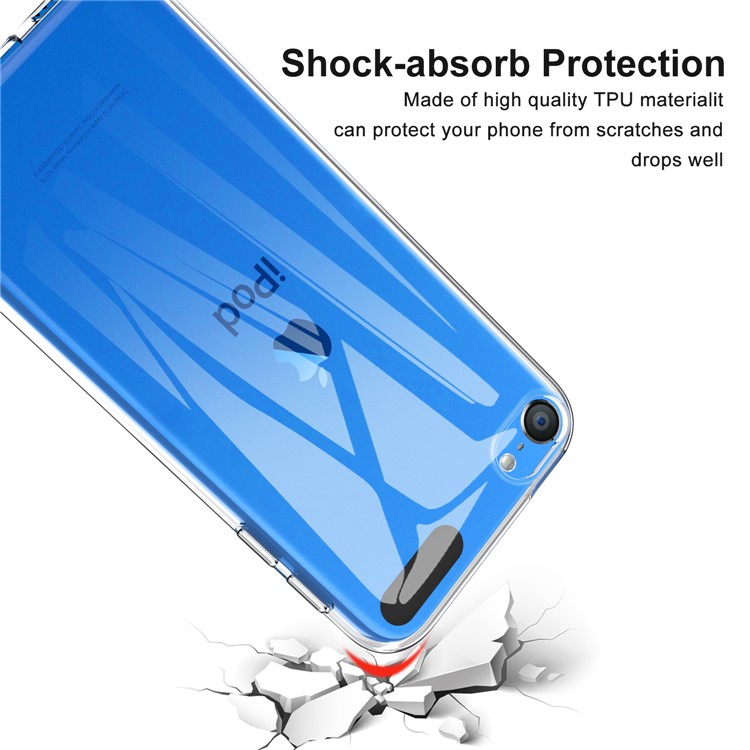 Shock-absorb Protection Clear TPU Phone Case for iPod Touch (2019)/Touch 6/Touch 5 - Transparent-3