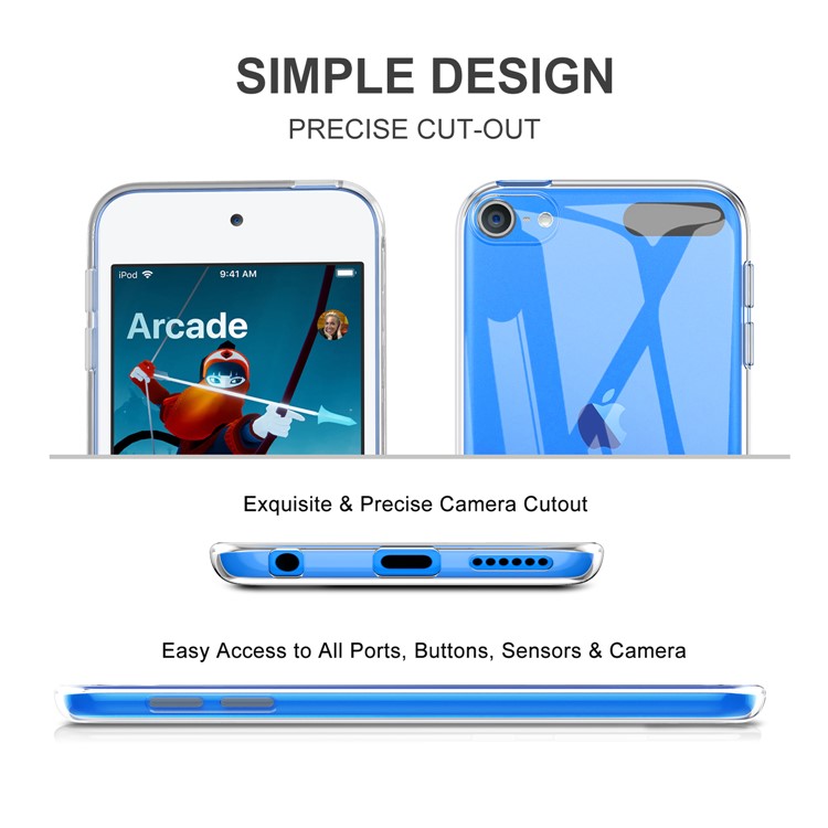 Schocksabsorbierter Schutz Klar TPU-Telefonkasten Für IPod Touch (2019) / Touch 6 / Touch 5 - Transparent-6