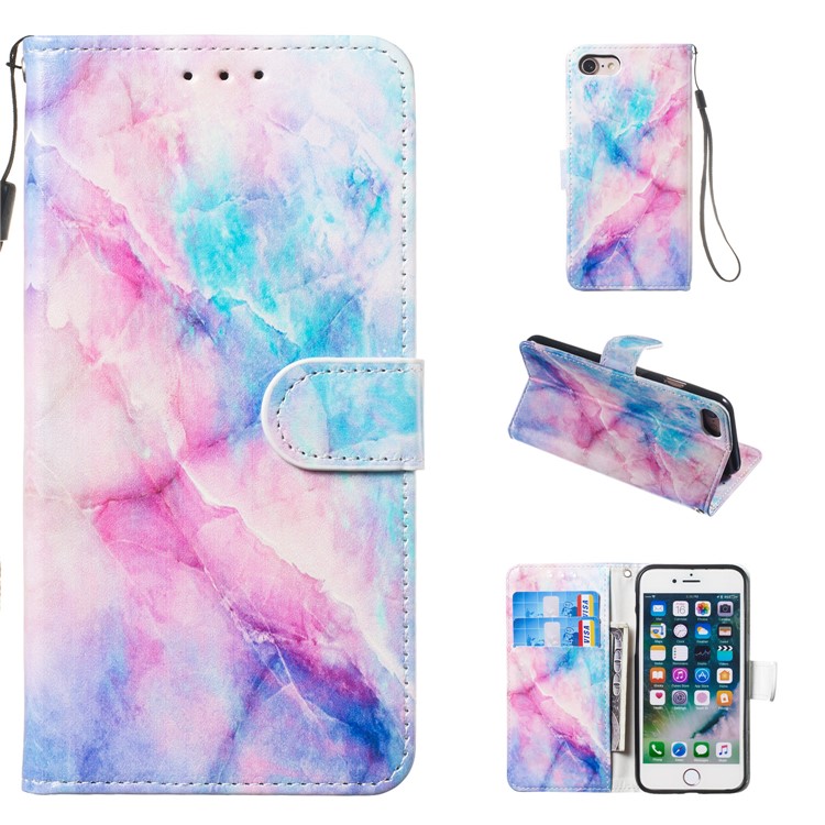 Pattern Printing Leather Wallet Stand Phone Cover for iPhone 8/7 4.7 inch - Multiple Colors-1