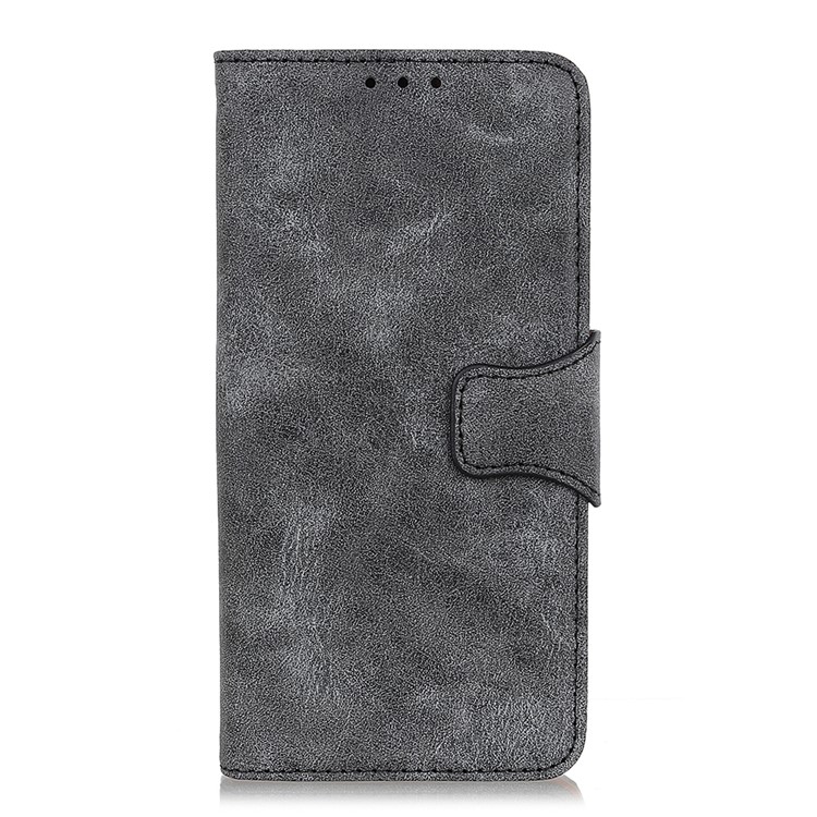 Vintage Style PU Leather Wallet Phone Shell for iPhone (2019) 6.5-inch - Grey-2