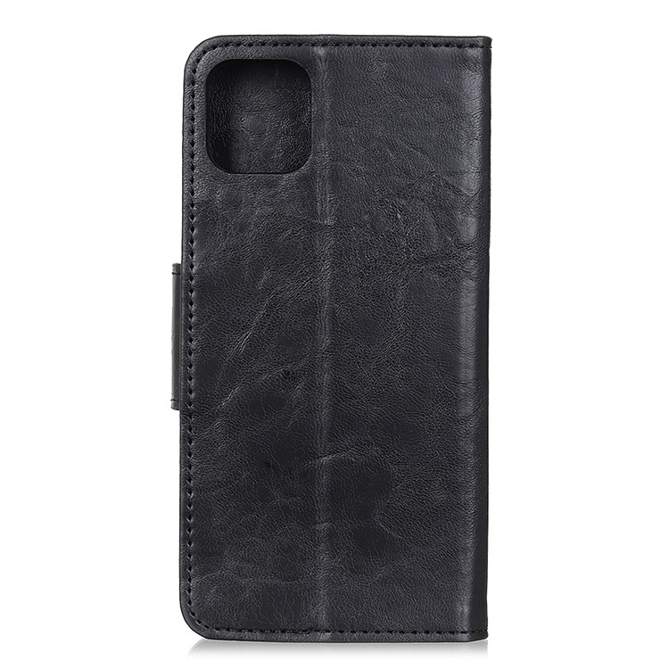 Crazy Horse Texture Magnetic Stand Wallet PU Leather Phone Cover for iPhone (2019) 6.1-inch - Black-3