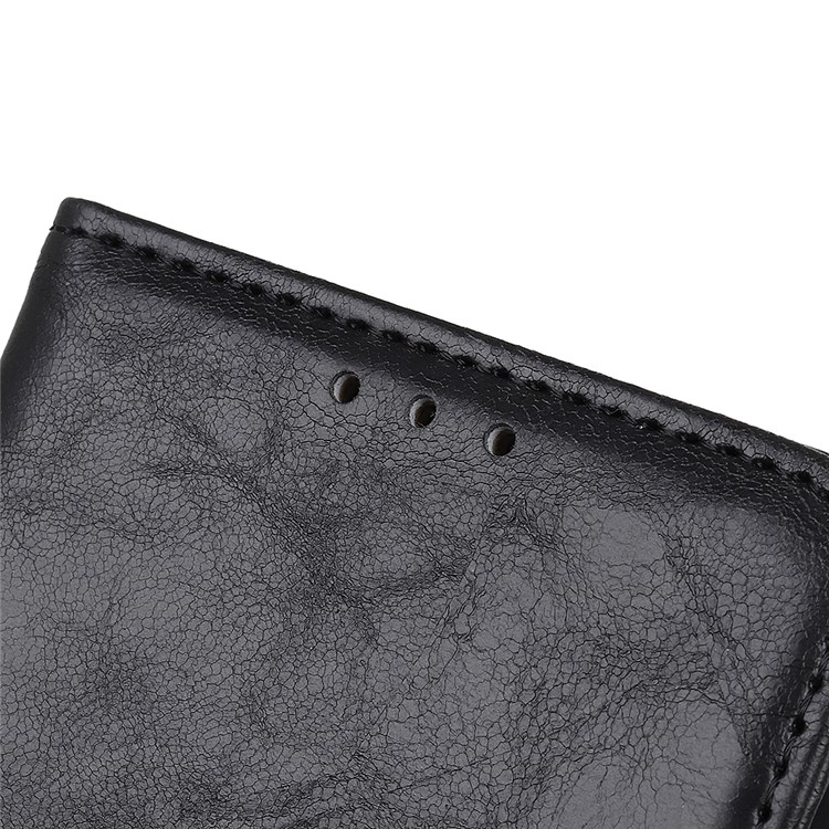 Crazy Horse Texture Magnetic Stand Wallet PU Leather Phone Cover for iPhone (2019) 6.1-inch - Black-7