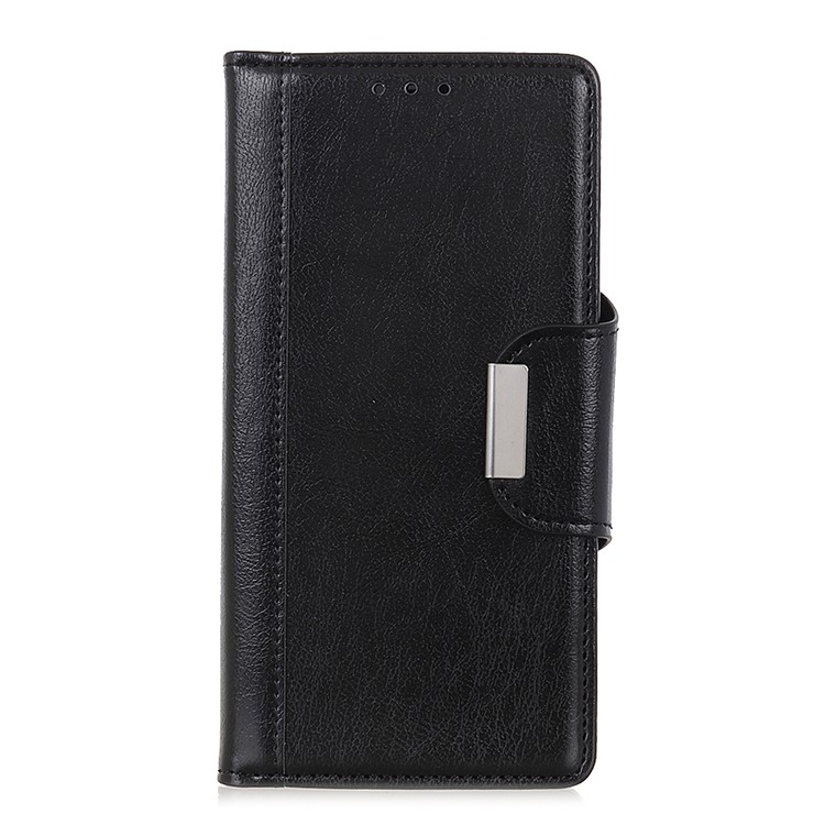 Cowhide Texture Wallet Stand PU Leather Phone Case for iPhone (2019) 5.8-inch - Black-2