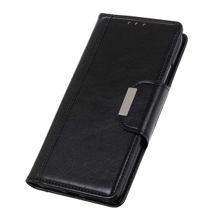 Cowhide Texture Wallet Stand PU Leather Phone Case for iPhone (2019) 5.8-inch - Black-6