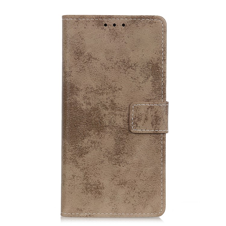 Vintage Style Leather Wallet Case for iPhone 11 Pro Max 6.5 inch (2019) - Khaki-2