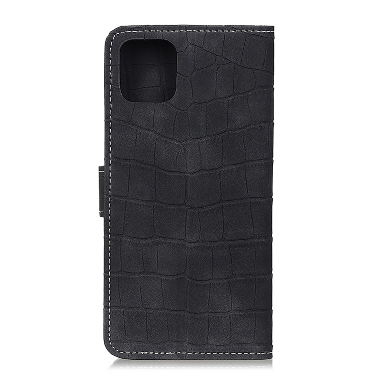 Crocodile Texture PU le Cuir Stand Portefeuille Portefeuille Pour Apple Iphone 11 6,1 Pouces (2019) - le Noir-2