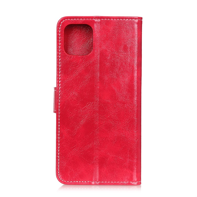 Crazy Horse Leather Wallet Case for iPhone (2019) 6.1-inch - Red-3